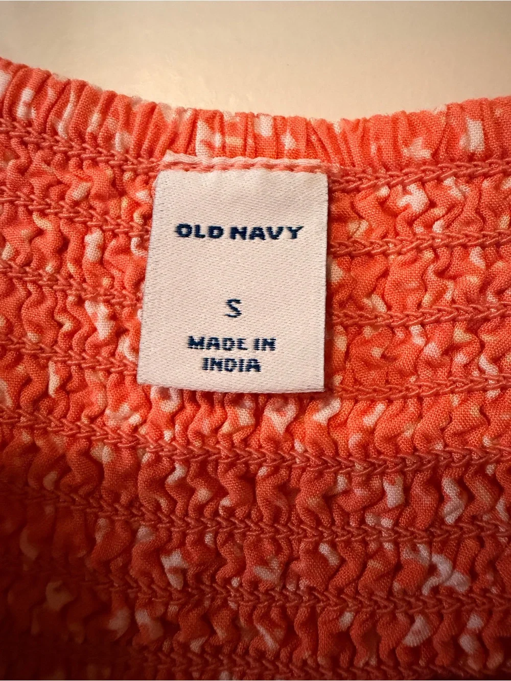 Old Navy Orange Floral Strap Romper